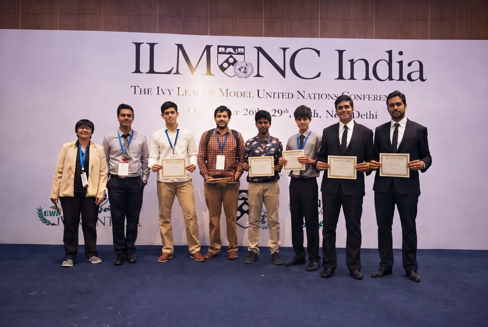 Award-winning delegation at the Ivy League Model United Nations Conference India